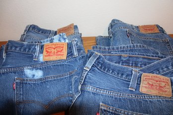 3 Pair Levi 501 Jeans, 2@ 42x30, 42x32 & One 505 Shorts 42W  (142)