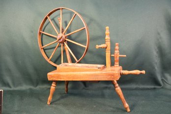 Vintage Wooden Spinning Wheel Planter  (147)
