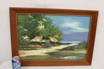 Framed Oil On Canvas, Sriboon (Mid Century Thai Artist), 1970, 27'x 19'  (149)
