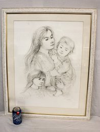 Framed & Matted Print, By Hibel, 'Family/Robert, Mother, Sister', 71/74, 27'x 33'   (150)