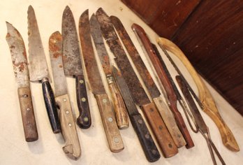 Antique Rusty Knives And More - 10'-19' Long  (152)