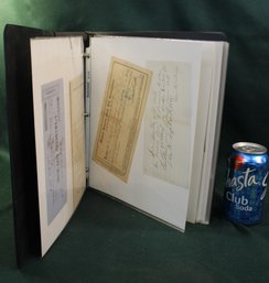 Binder W/Personal Checks, Shasta, Ca, 1852-1888, Shasta Tax, Land Deed, 1888,   (154)