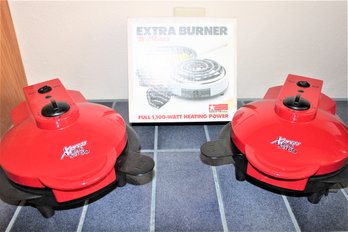 2 'X-Press' Egg & Sandwich Cookers And Extra Burner - Unused  (159)