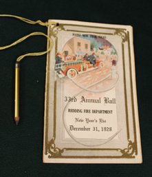 1928 Redding Calif. Fire Dept. Annual Ball Dance Card (165)