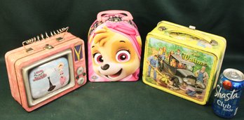 3 Lunch Boxes - 'the Waltons', 'I Dream Of Jeannie' & 'paw Patrol'   (165)