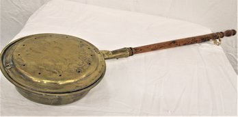 Antique Engraved Brass Bed Warmer, 44' Long  (16)