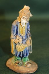 Antique Oriental Mud Man Figurine , 4.5'H  (172)