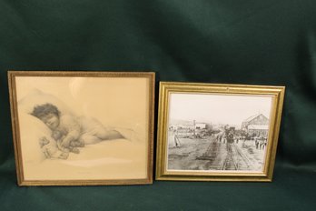 Rare Bessie Pease Gutmann 'The New Love', 12' 10'H, 1907 & 10'x 8' RR Photo  (175)
