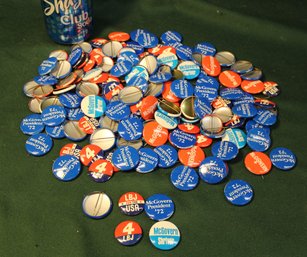 Over 135 Pin Back Campaign Buttons - LBJ, McGovern,  (178)