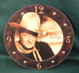 Vintage John Wayne Battery Operated Wall Clock, 13.5' Dia.  (17)