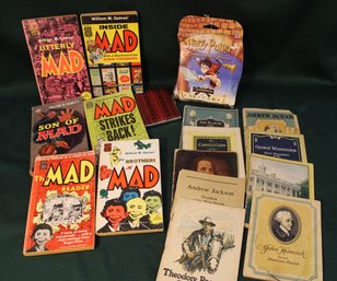 6 Mad Books 1950s, Harry Potter Card Game, 1926-1933 John Hancock Life Inc, Booklets, Cig Holder Case  (193)