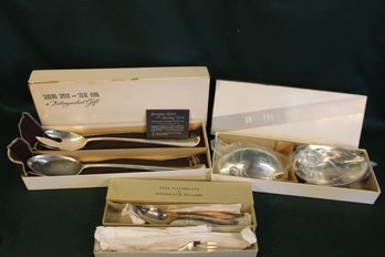 Silverplate Items - Salad Set, Half Shell Dishes, More  (199)