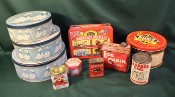 Lot Of 10 Assorted Advertising Tins, Antique & Vintage  (217)