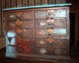 Oak 'Carter's Typewriter Ribbons & Carbon Papers' Store Display, 22x17.5x17'H  (228)