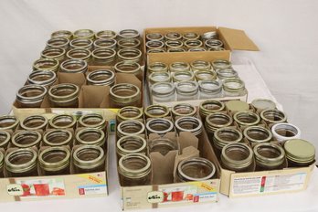 20 Wide Mouth Pint & 57 Half Pint Kerr Canning Jars  (235)