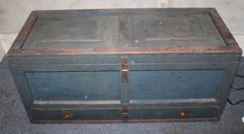 Machinists Lift Lid, One Drawer Tool Box, Ca 1880,  38x16x18'H   (236)