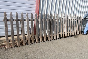 2 Pine Picket Fence Sections, 91'W & 71'W X 41'H  (237)