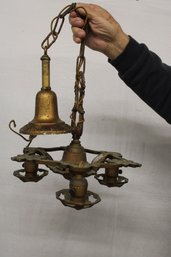 Antique Hanging 3 Light Ceiling Lamp, 13'D, Pot Metal  (23)
