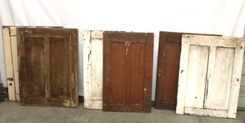 3 Pair Old Wood Paneled Cabinet Doors - 2@ 22.5' X 29', 1@17.5' X 29'  (247)