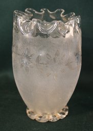 Rare 'Pomona' New England Glass Co. 1885-1886 1st Grind Rare Celery Dish, 6.5'H (248)
