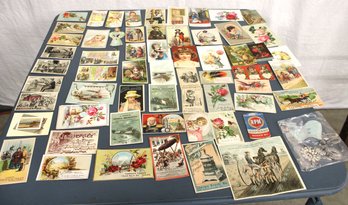 Antique Large Lot Of Trade Advertising And Trade  Cards  (250)