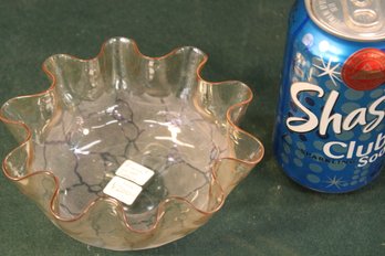 Rare 'Pomona' New England Glass Co. 1885-1886 1st Grind Finger Bowl, 'Velvet', 5'D   (251)