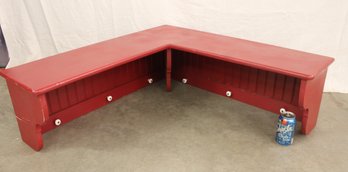 Corner Shelf W/hooks, 36x36x12'Hanging    (258)