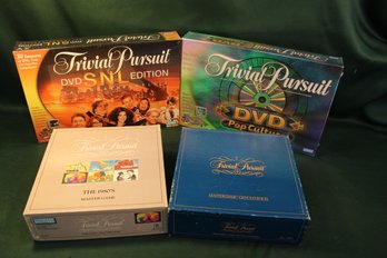 4 Vintage Trivial Pursuit Games Complete, Two Are Unopened  (259)
