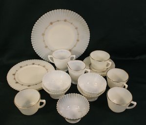 Petalware Dishes - 10' Platter, 4 Plates, 5 Bowls, 4 Cups & Saucers, Sugar & Creamer  (263)