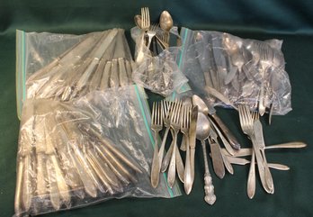 Assorted Silverplate Flatware, 18 Lbs, 15.6 Ozs  (264)