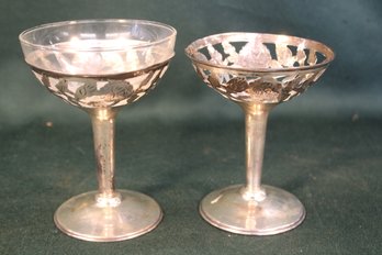 2 Sterling Sherbet Holder, One Glass Insert,  2.27ozt   (266)