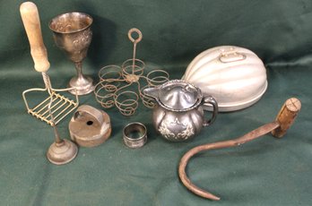 Misc Lot -egg Cooker, Masher, Oil Can, Hay Hook, Steamed Pudding Maker, Early Syrup , More  (272)