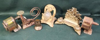 Rare Antique Snail Inkwell, Stapler, Pencil Sharpeners, More  (273)