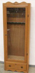 Vintage Oak Gun Cabinet W/key, 5 Rifle, Locking Drawer & Door, 24'x 12'x64'H,   (275)