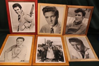 6 Elvis Presley Framed BW Photos  (277)