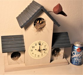 Imitation Bird House Battery Operated Clock, 14'x 5'x 13'H      295)