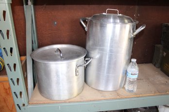 2 Stainless Steel Cookers - Turkey Fryer Pot Has Accessories, 9' & 16'H(2)