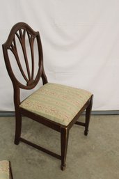 Antique Matched Pair Mahogany Lyre Back (Shield) Chairs, Circa 1930s  (302)