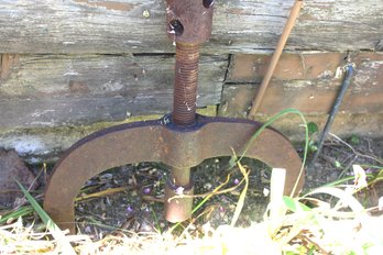 Antique Heavy Cast Iron Rail Track Straightener   (306)