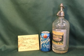 Shasta Sparkling Water Bottle, 12'H &  Booklet Of 18 Views Of Shasta Lake  (310)