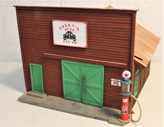Handmade Building  W/ Lift Roof For Model RR Set Up, 'Perry's Auto Repair', 13'x 13'x 11'H  (311)