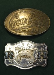 Vintage Coca Cola & 'RH' W/crossed Guns Belt Buckles   (31)