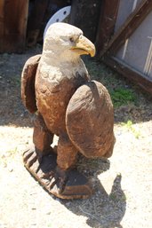 Antique Hand Carved Wood Bald Eagle, 32x17x21'H  (327)
