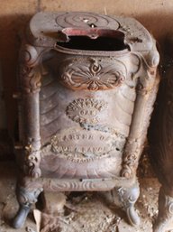 Antique Cast Iron 'Charter Oak' Wood Stove W/ Ornate Casting, 18x18x30'H  (335)