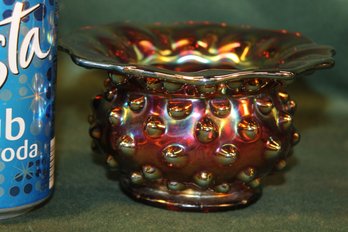 Small Carnival Glass Spittoon 5'D & 3'H  (33)