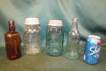 Boyde Mason & Mason's Pat. 1858 Canning Jars, Casse Beer & Cone I&CS Co, RB Bottles  (340)