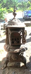 'great Western Stove Works' Cast Iron Wood Stove W/finial (347)