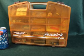 Fenwick 30 'Woodstream' Tackle Box & Contents, 14'x 5x 11   (347)