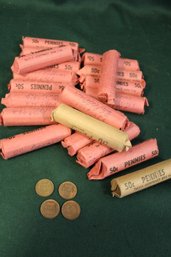 $10.00 U.S. Wheat Back Pennies - Rolled  (347)