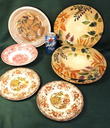 8 Assorted Plates - (348)